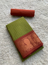 Green Chettinad cotton saree