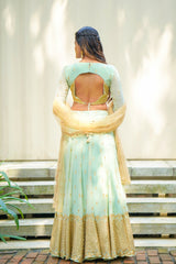 Green Georgette lehenga