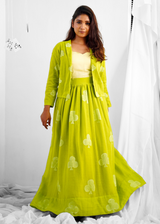 Green Mul cotton dress