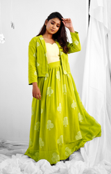 Green Mul cotton dress