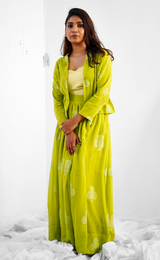 Green Mul cotton dress