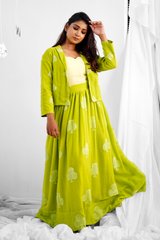 Green Mul cotton dress