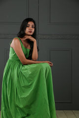Green Mul cotton dress (Top)