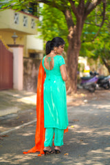 Green Straight Salwar