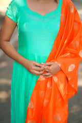 Green Straight Salwar