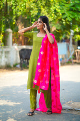 Green Straight Salwar