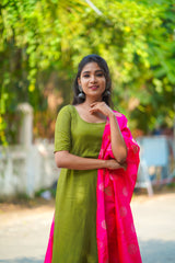 Green Straight Salwar
