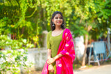 Green Straight Salwar