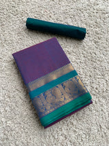 Purple chettinad cotton saree