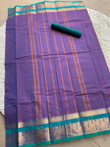 Purple chettinad cotton saree
