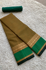 Green chettinad cotton saree