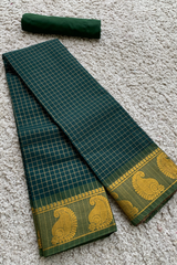 Green chettinad cotton saree