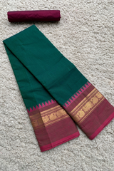 Green chettinad cotton saree