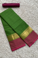 Green chettinad cotton saree