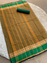 Green chettinad cotton saree