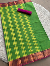 Green chettinad cotton saree