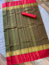 Green chettinad cotton saree