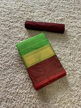 Green chettinad cotton saree