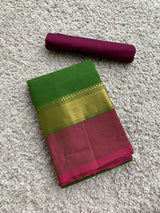 Green chettinad cotton saree