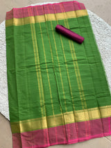 Green chettinad cotton saree
