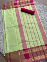 Green chettinad cotton saree
