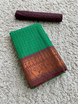 Green chettinad cotton saree