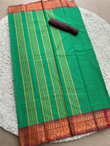 Green chettinad cotton saree