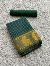 Green chettinad cotton saree