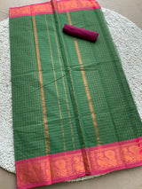 Green chettinad cotton saree