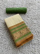 Green chettinad cotton saree