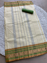 Green chettinad cotton saree