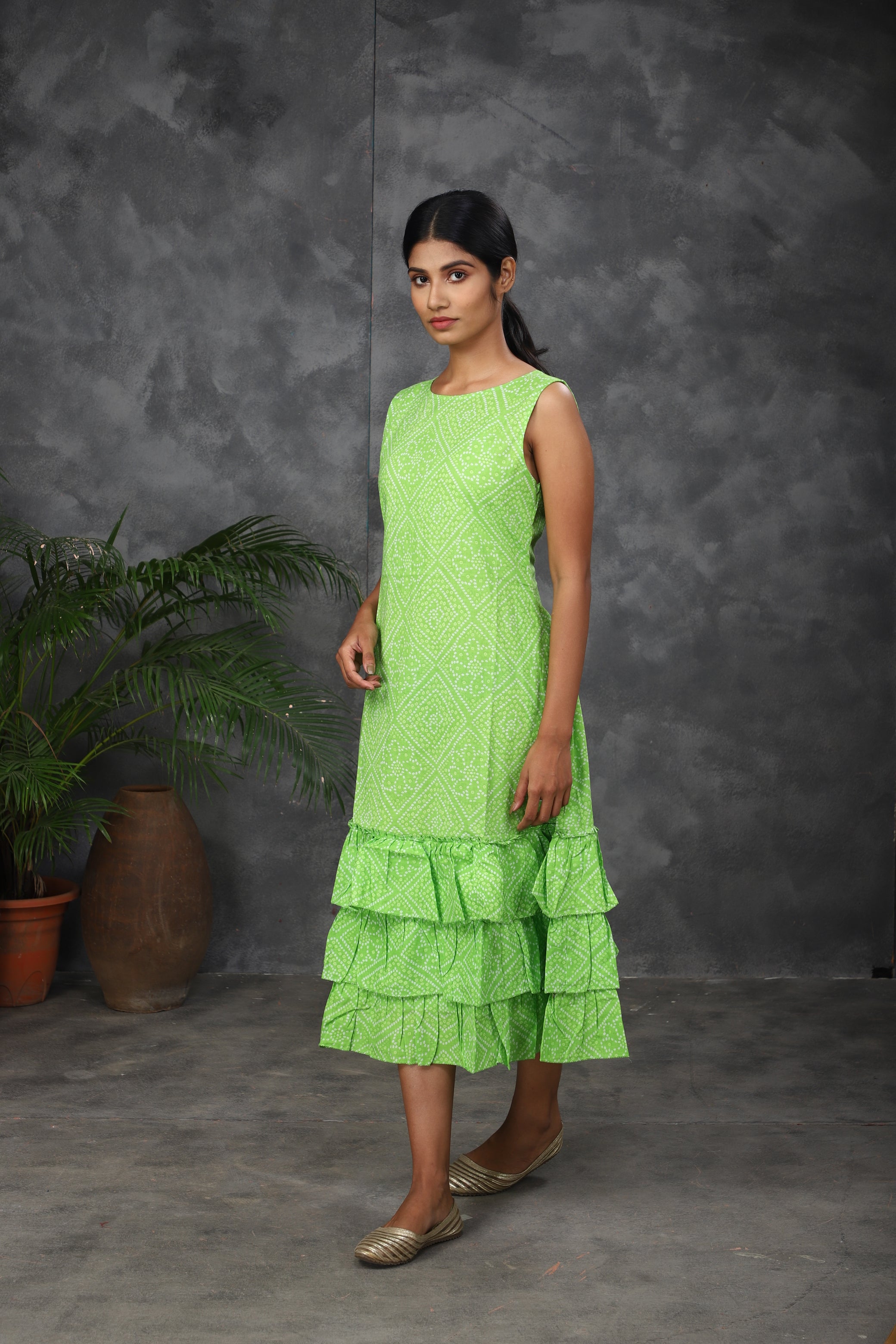 Green cotton dress (Top) – YoshnasByEla