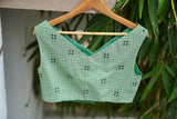 Green sleeveless Cotton blouse