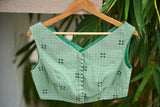 Green sleeveless Cotton blouse
