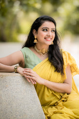 Green sleeveless Cotton blouse