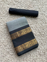 Grey chettinad cotton saree