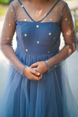 Grey sequin anarkali