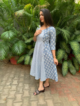 Grey wrap Cotton dress