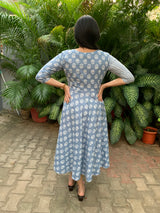 Grey wrap Cotton dress