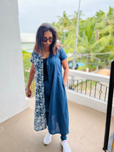 Navy Blue Collar Shirt Dress