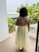 Off White Floral cotton dress