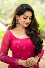 Pink Georgette anarkali