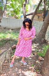 Lavender Floral Cotton Dress