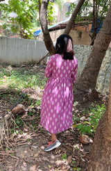 Lavender Floral Cotton Dress