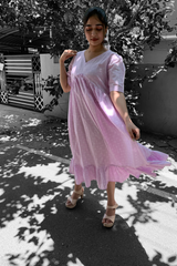 Lavender cotton dress