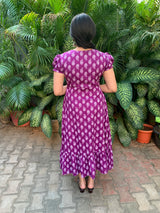 Magenta cotton dress