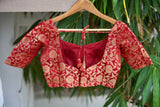 Maroon Banaras Blouse