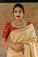 Maroon Banaras Blouse