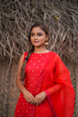 Maroon Silk Salwar