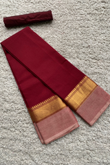 Maroon chettinad cotton saree